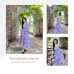 Đầm maxi dáng dài xòe R0100
