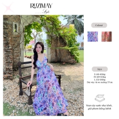 Đầm maxi dáng dài xòe R0100