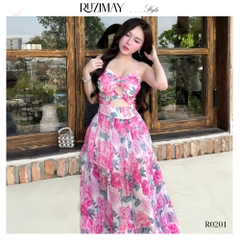 Đầm maxi cup ngực dáng xòe R0201