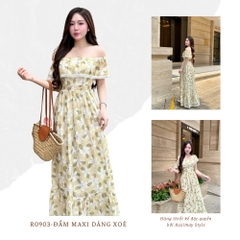 Đầm maxi trễ vai dáng dài R0900