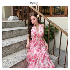 Đầm maxi xếp tầng dáng dài R0300