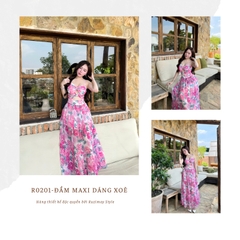 Đầm maxi cúp ngực dáng xòe R0200