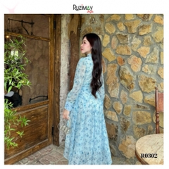 Đầm Maxi Ruzimay Dáng Dài Cổ Khuy Bèo R1000