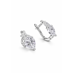 Khuyên tai bạc 925 dạng khoen bật Bươm Bướm Ôm Tim