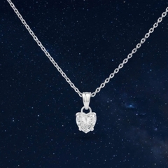 Mặt dây chuyền bạc 925 Luna Jewelry Đá CZ trái tim Heart Cut