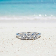 Nhẫn bạc 925 Ba Đồng Tiền Phong Thuỷ Luna Jewelry