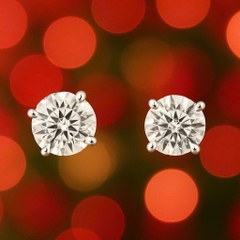 Khuyên tai bạc 925 Đá CZ 5mm basic Luna Jewelry
