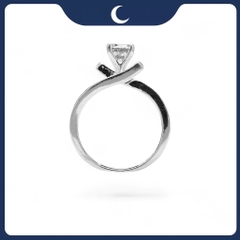 Nhẫn bạc 925 Luna Jewelry Đá Moissanite 5.5mm đai mềm mại đính đá
