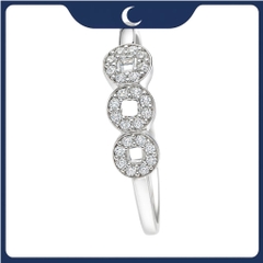 Nhẫn bạc 925 Ba Đồng Tiền Phong Thuỷ Luna Jewelry