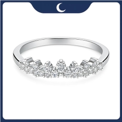 Nhẫn bạc 925 vương miện đính đá nhỏ Luna Jewelry