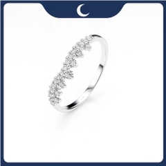 Nhẫn bạc 925 vương miện đính đá nhỏ Luna Jewelry