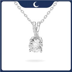 Mặt dây chuyền bạc 925 Đá CZ móc đôi đính đá Luna Jewelry