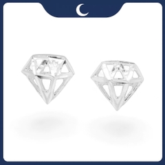 Khuyên tai bạc 925 Luna Jewelry dạng chuôi hình kim cương