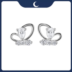 Khuyên tai bạc 925 Luna Jewelry dạng chuôi cánh bướm hồ điệp