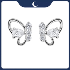 Khuyên tai bạc 925 Luna Jewelry dạng chuôi cánh bướm hồ điệp