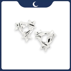 Khuyên tai bạc 925 Luna Jewelry dạng chuôi 3 ngôi sao băng