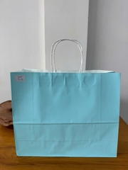 Túi giấy Kraft có quai Màu Xanh - KT: 35x13x29,5