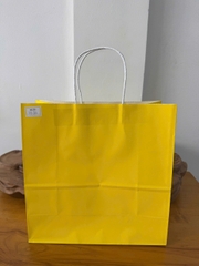 Túi giấy Kraft có quai Màu Vàng - KT: 30x13x30