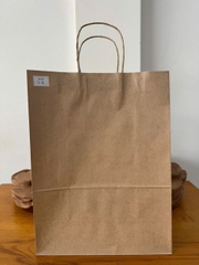 Túi giấy Kraft có quai Màu Nâu - KT: 30x13x30