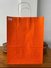 Túi giấy Kraft có quai Màu Cam - KT: 30x15x40