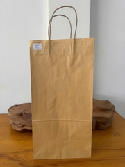Túi giấy Kraft có quai Màu Nâu - KT: 21,5x15x43