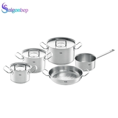 Bộ nồi Fissler Profi 5 món vung thép kèm quánh và chảo 2 quai