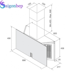 Máy hút mùi áp tường Malloca TIME K-16 BRUNO