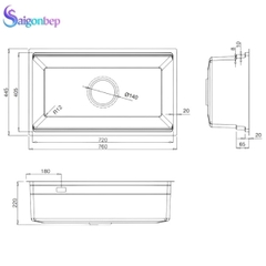 Chậu rửa bát Kluger KWU8161FS – S86