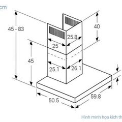 Máy hút mùi áp tường Bosch DWB67BK61T