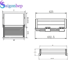 Kệ xoong nồi Eurogold inox hộp EU131.800