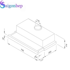 Máy hút mùi âm tủ Malloca K1507