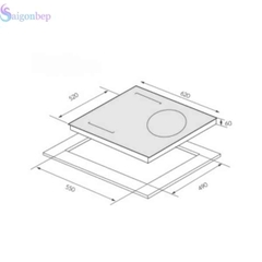 Bếp từ 3 vùng nấu GX IH933G