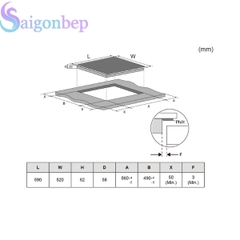 Bếp Từ 3 Vùng Nấu Panasonic KY-R63ABL