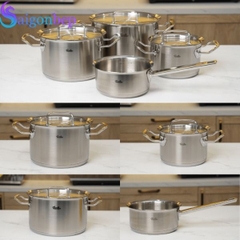 Bộ nồi Fissler Original-Profi 4 món nắp inox (3 nồi 1 quánh)