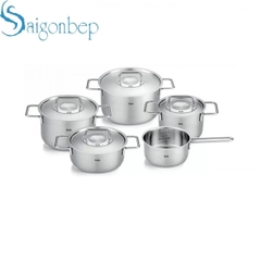 Bộ nồi Fissler Pure 5 món nắp inox có quánh