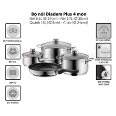 Bộ nồi từ 4 món WMF Diadem Plus 0730276040