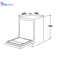 Máy rửa chén độc lập Toshiba DW-15F7(G)-VN