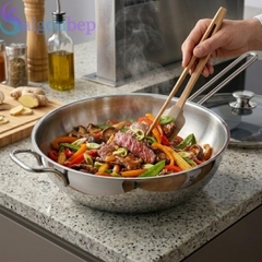 Chảo Xào WMF 30cm Có Nắp Kính - Kích Thước Lớn, Thiết Kế Sang Trọng