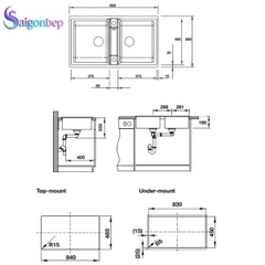 Chậu đá màu xám Hafele BLANCOZIA 9 567.68.949