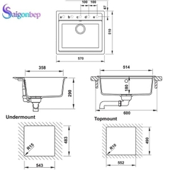 Chậu đá Hafele HS20-GEN1S60