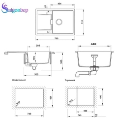 Chậu đá Hafele HS20-GKD1S60