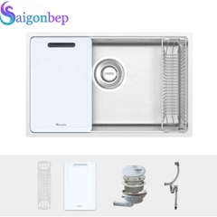 Chậu rửa bát inox 1 hố Konox TARI 7648SR/SM