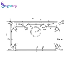 Chậu rửa bát 1 hố Konox TARI 9051SR Basic