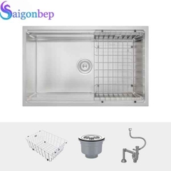 Chậu rửa bát Inox 1 hố Konox KN7044SU Dekor