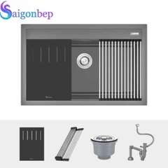 Chậu rửa bát 1 hố Konox Granite Sink Terra 790S Grey