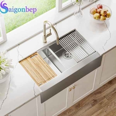 Chậu rửa bát 2 hố Konox Apron Sink KN8751DA Retta