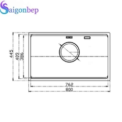 Chậu rửa bát chống xước Konox Dekor 8044SU