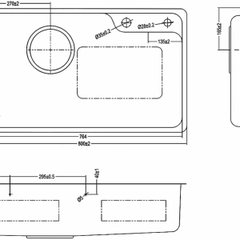 Chậu rửa bát Kluger KH8048FS–S80 Plus