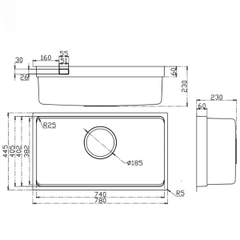 Chậu rửa bát Kluger KU78/8844FS