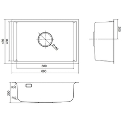 Chậu rửa bát Kluger KU8121S–S68